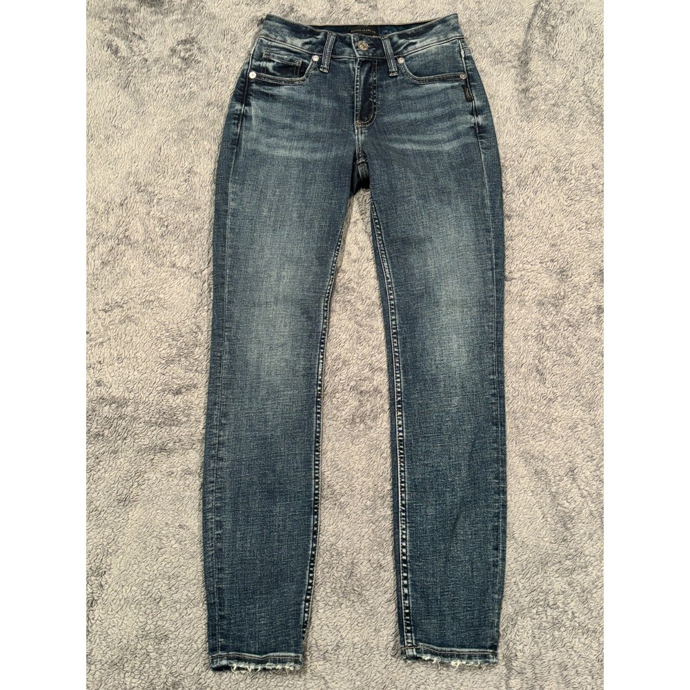 NWT Silver Jeans Womens Size 24x29 Suki Skinny Medium Wash Western Rodeo Cowgirl